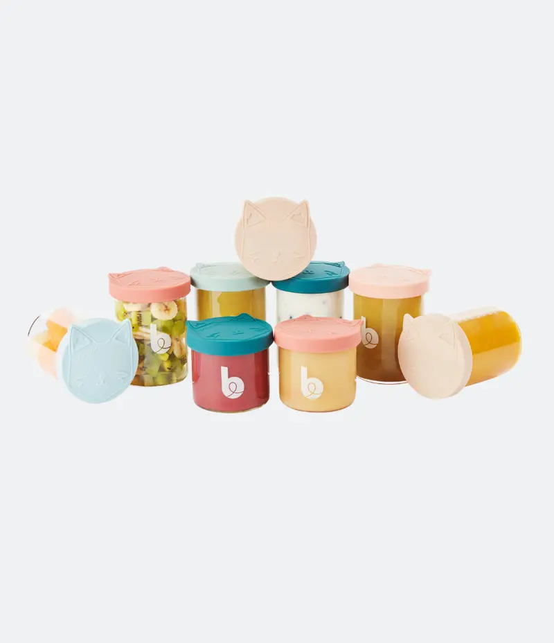 Babymoov Isy Oven-Safe Glass Baby Food Jars – Airtight & Reusable