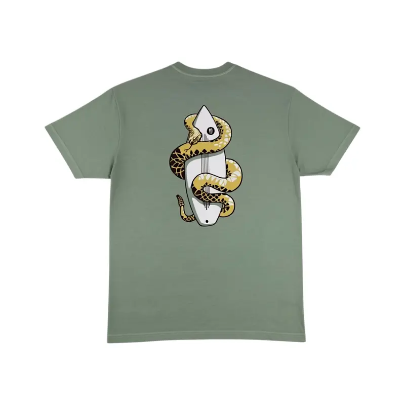 Badfish Whiskey & Snake Print Casual T-Shirt