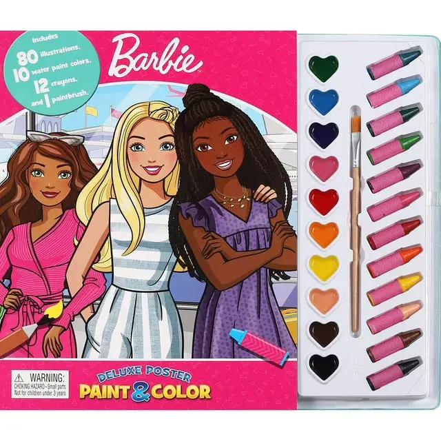 Barbie Paint with Water Palette – Deluxe Activity Book for Kids