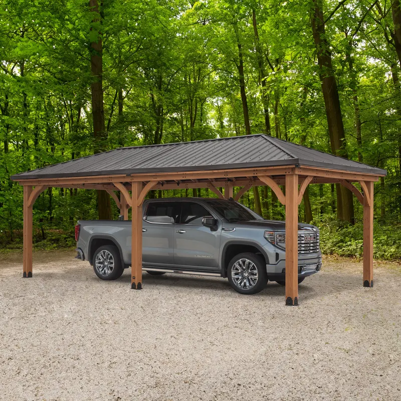 Barrington 24×12 Carport-Gazebo Hybrid – Dual-Function Steel Frame Shelter
