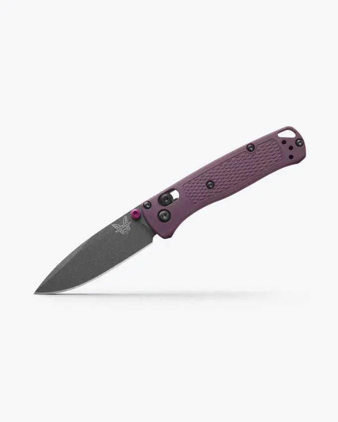 Benchmade Mini Bugout Compact Folding Knife – Dark Purple Grivory