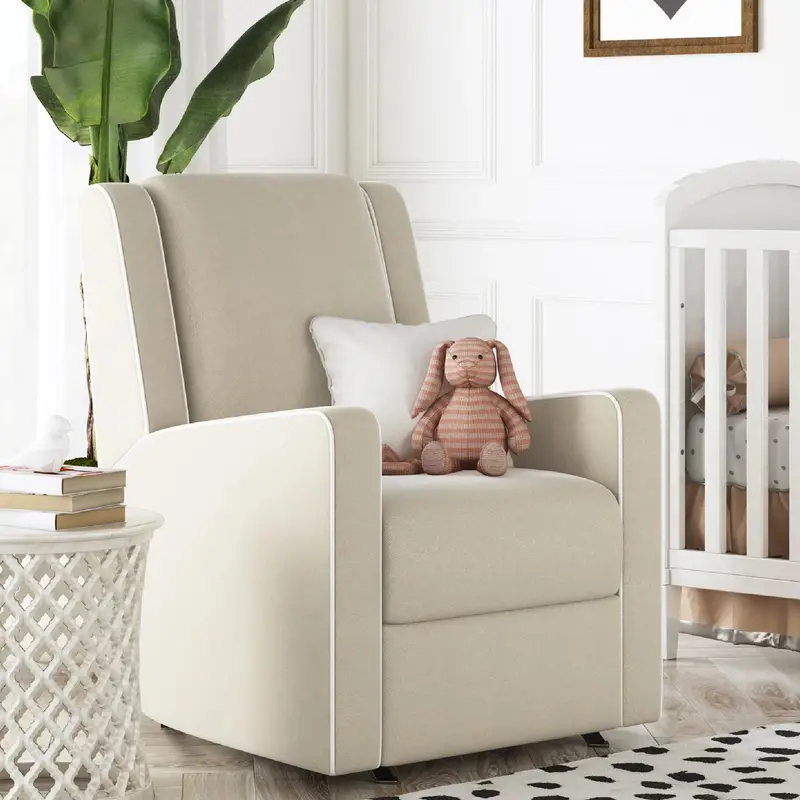 Bernard Reclining Rocker Chair in Beige