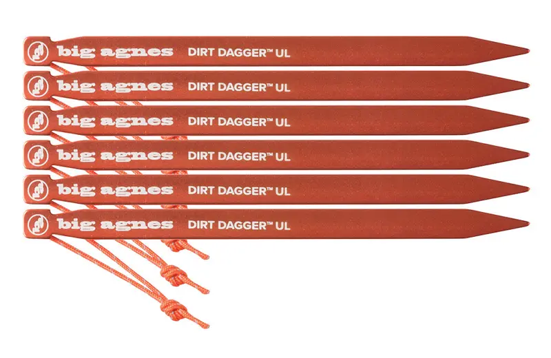 Big Agnes Dirt Dagger UL Tent Stakes – 6-Pack Lightweight Anchors