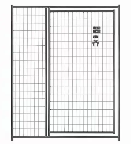 Black Welded Wire Kennel Gate – 5 ft Wide x 6 ft Tall