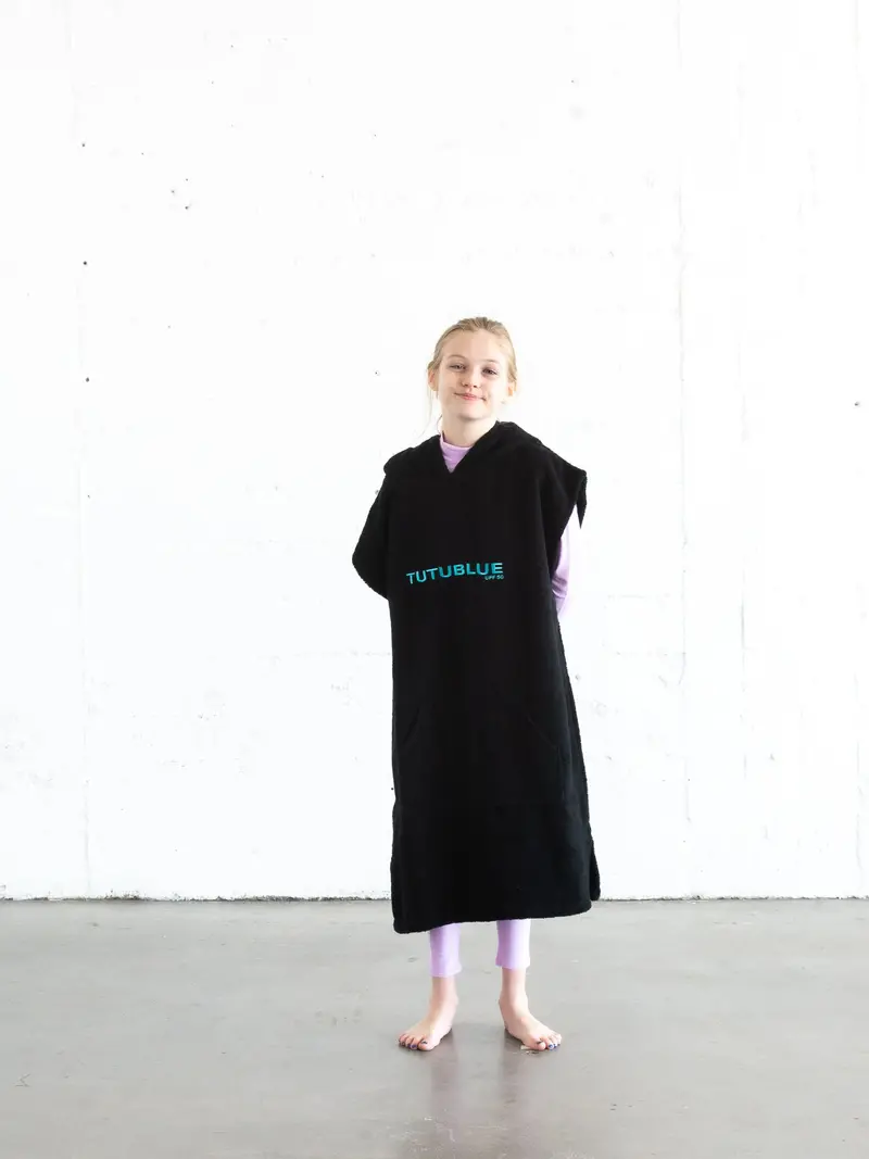Black Youth Changing Towel for Swim & Beach Use