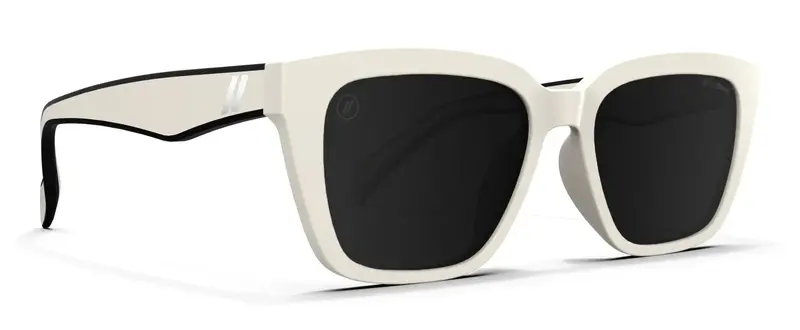 Blenders Eyewear Mave Sunglasses – White Frame with Light Grey Lenses