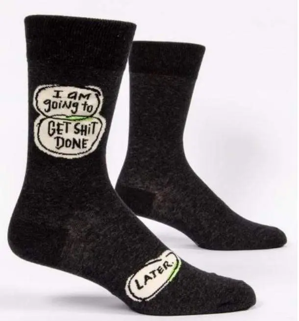 Blue Q Men’s ‘Get Sh*t Done’ Crew Socks