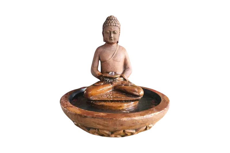 Buddha Bowl Galleria Fountain Featuring Serene Zen Aesthetic
