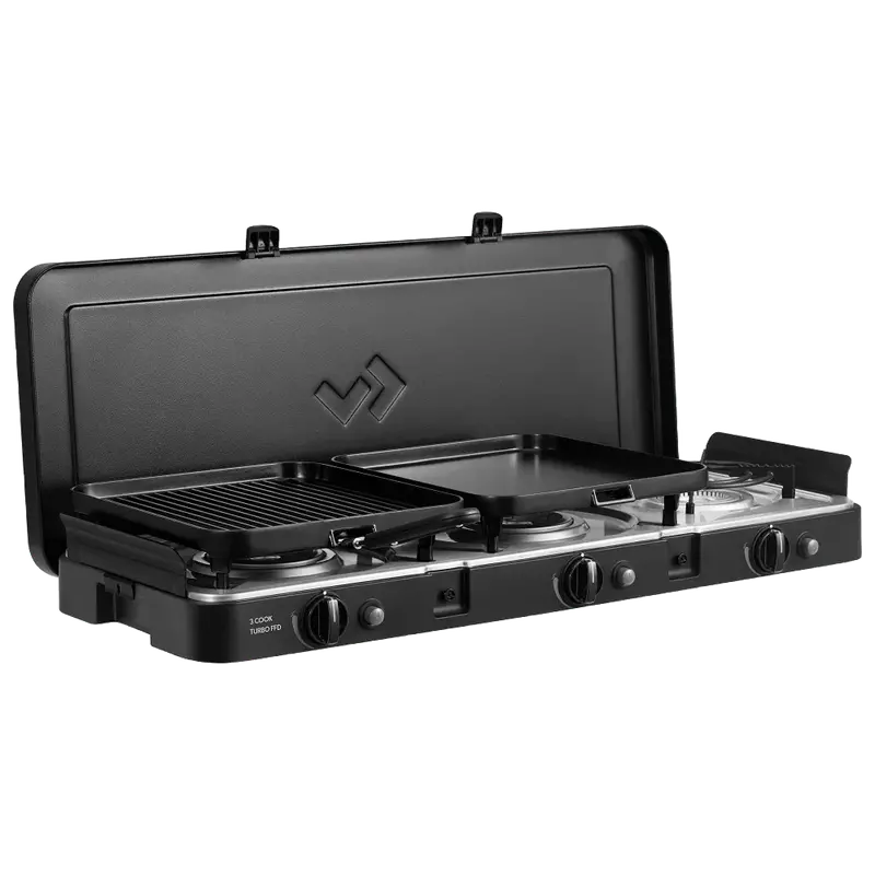 Cadac 3 Cook Turbo FFD Deluxe QR – 3-Burner Portable Camping Stove