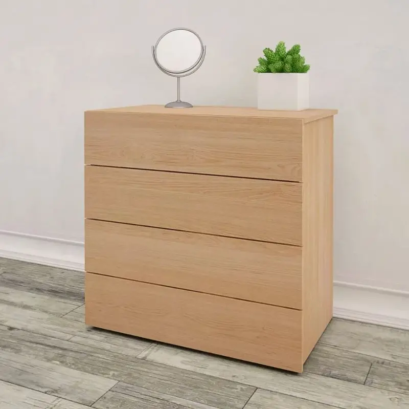 Calvin 4-Drawer Dresser in Natural Wood Tone