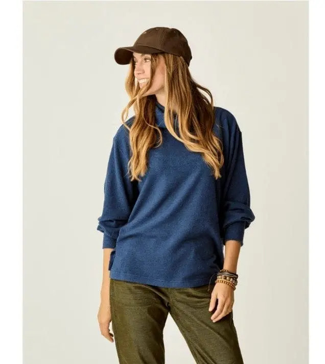 Carve Designs Cove Women’s Navy Heather Supersoft Cowl Neck Sweater