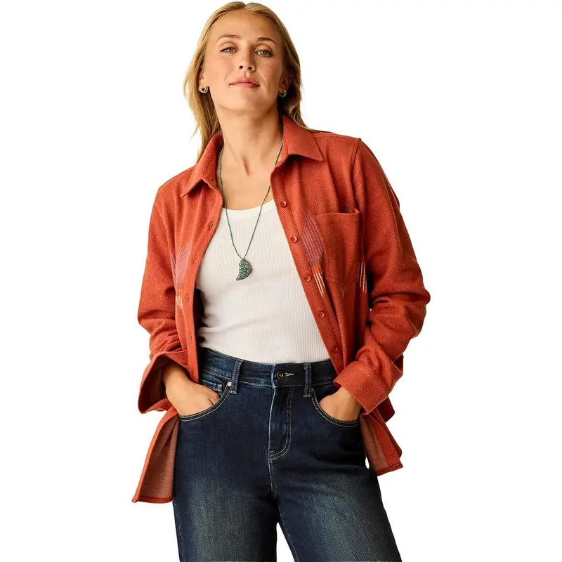 Carve Designs Fairbanks Women’s Copper Zig Zag Supersoft Shirt