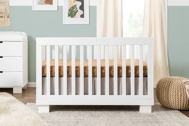 Caspian 4-in-1 Convertible Crib in Pure White Finish