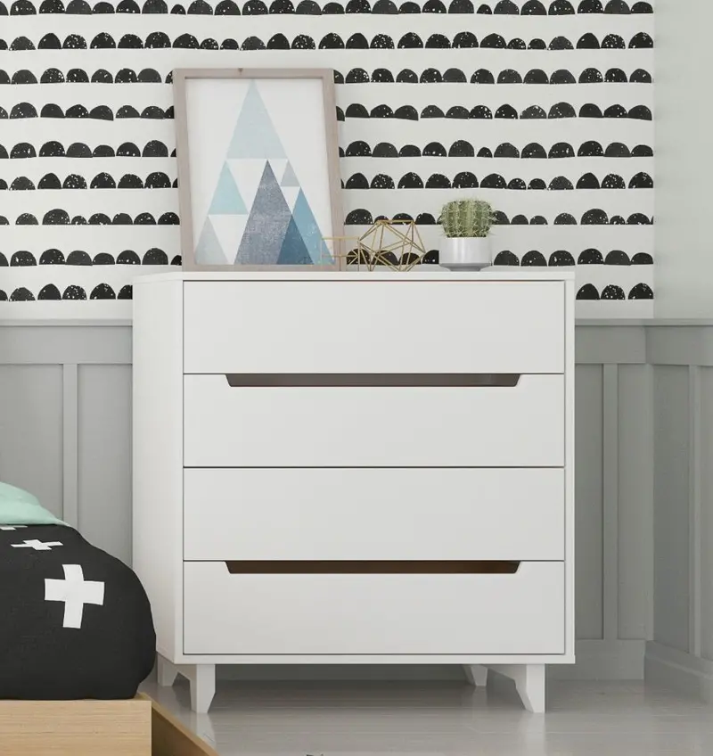 Caspian II 4-Drawer Changer Dresser in White