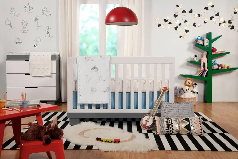 Caspian Nursery Collection – White and Grey Two-Tone