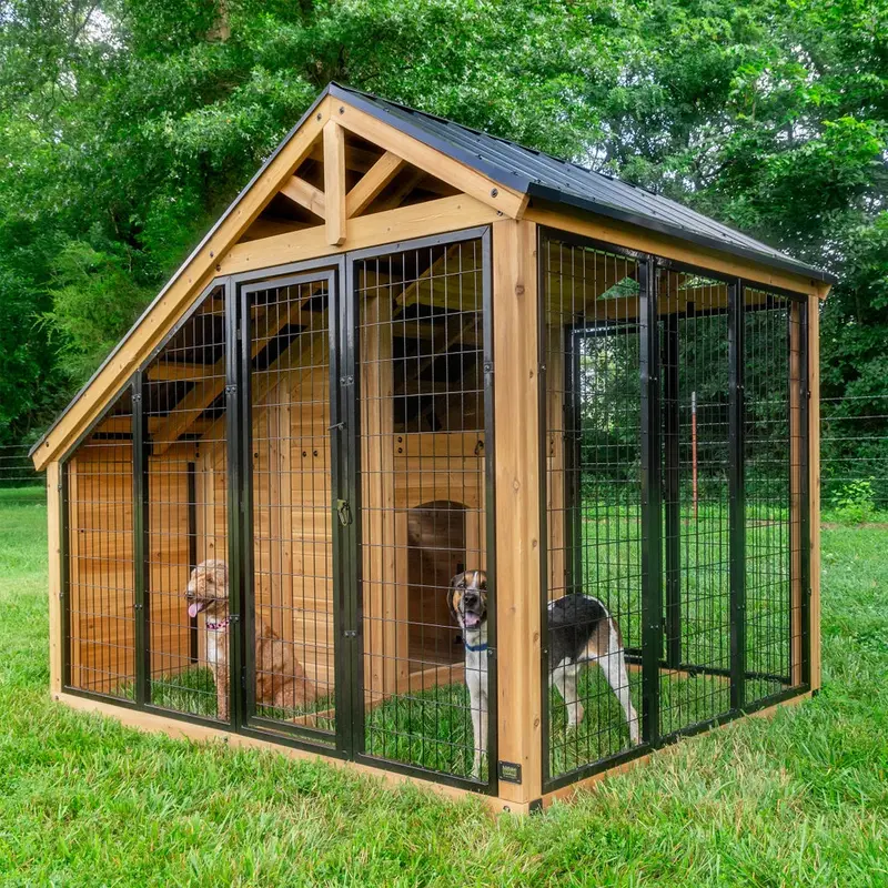 Cedar Wood Canine Cabin – 7′ x 5′ Outdoor Dog Kennel