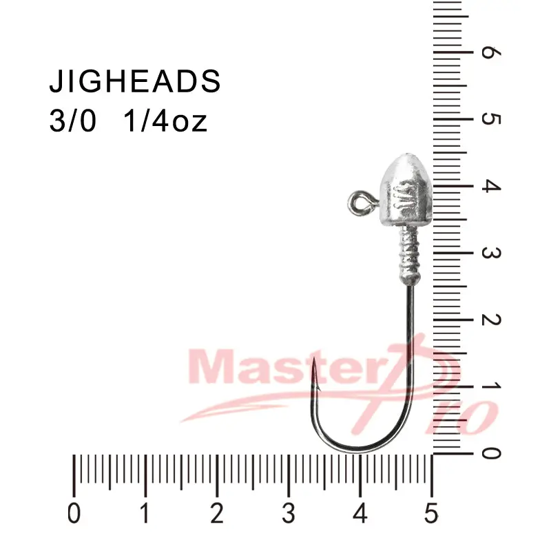 Chemically Sharpened Jig Heads – 10 Pieces, 3/0 Size, 1/4oz Weight