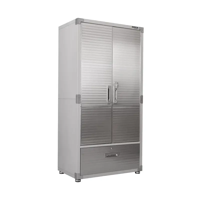 Compact Storage Cabinet Featuring Bottom Drawer Compartment
