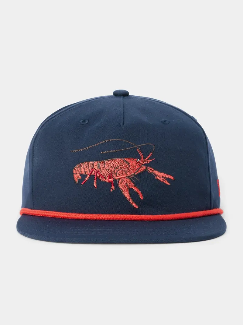 Crawfish Hat – Vintage Navy Seafood-Themed Headwear