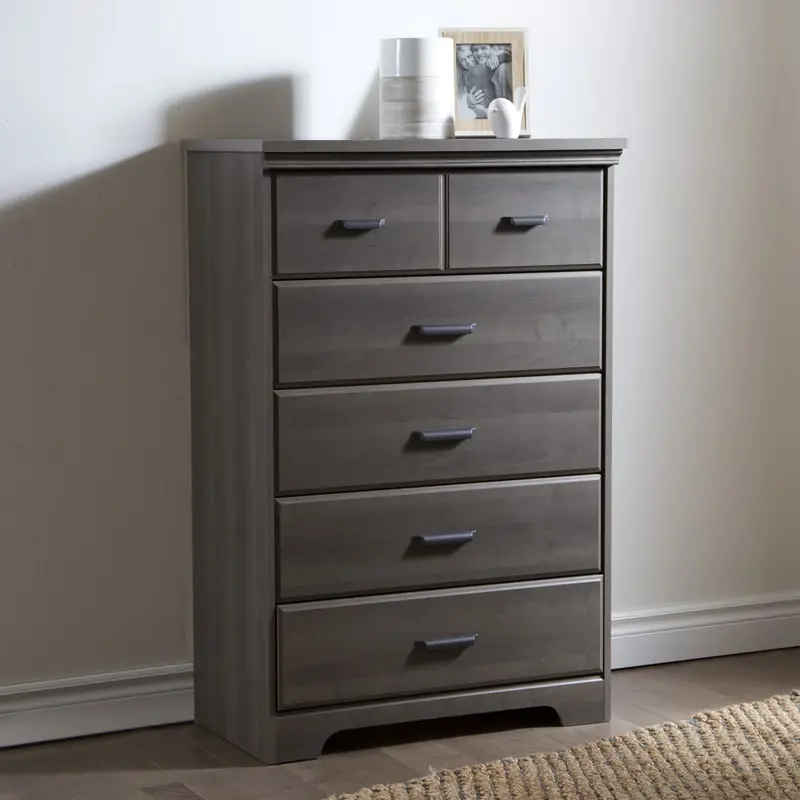 Cristelle Dark Grey 5-Drawer Chest