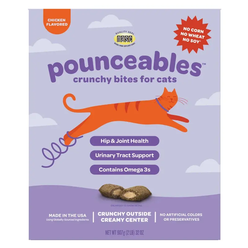 Crunchy Chicken-Flavored Cat Treats – 32 oz Bag