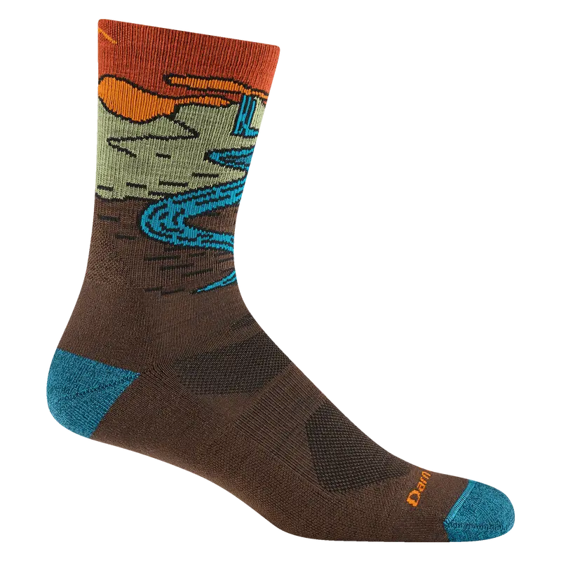 Darn Tough Chasing Waterfalls Micro Crew Socks – Men’s Breathable Hiking Pair
