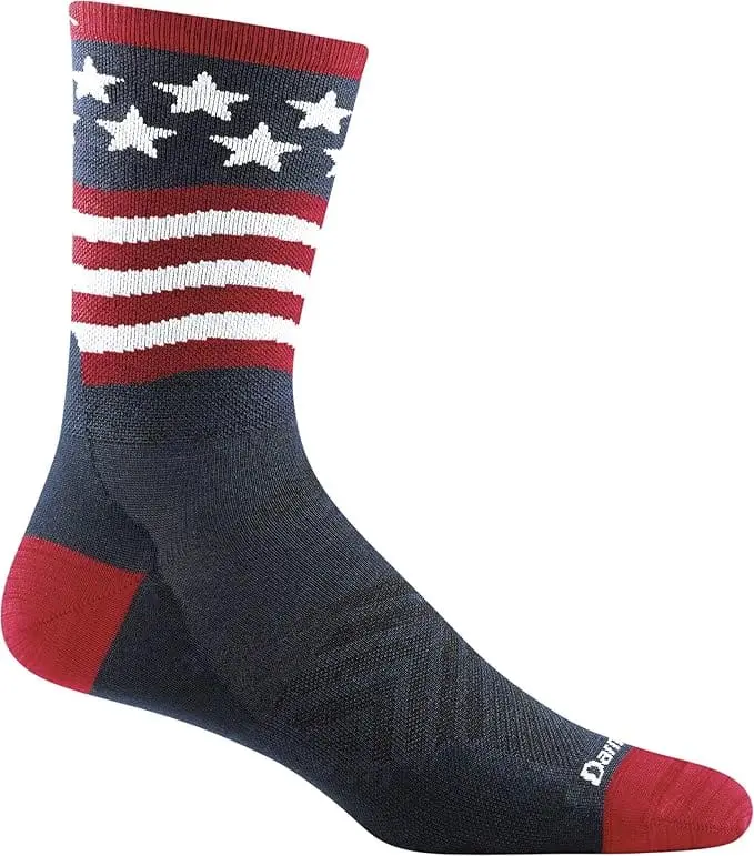 Darn Tough Patriot Micro Crew Sock – Ultra-Lightweight, Size Large