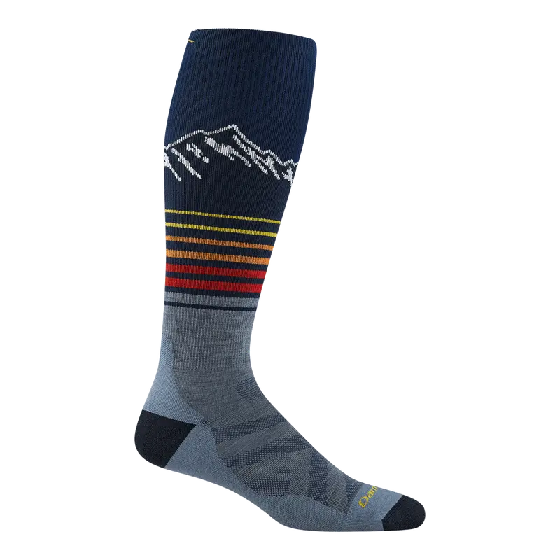 Darn Tough Steep Lines Ski & Snowboard Socks for Men – Lightweight, Over-the-Calf, Eclipse