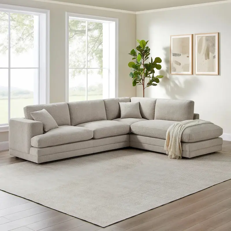 Derry Modern Fabric Sectional Sofa