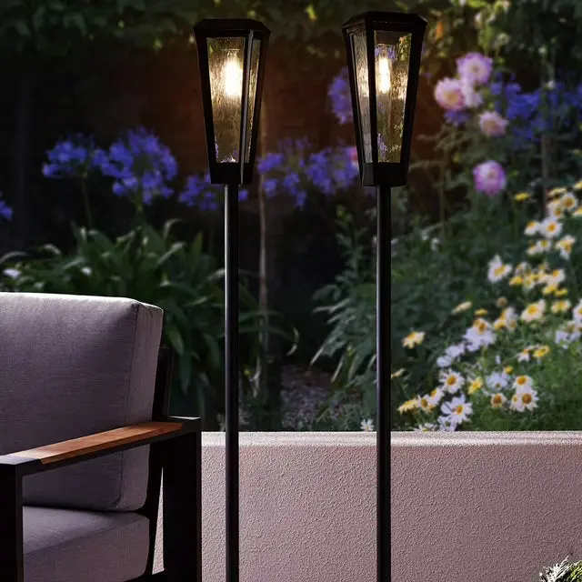Draper Solar-Powered LED Path Lights – 2-Pack Weatherproof Garden Lighting Set