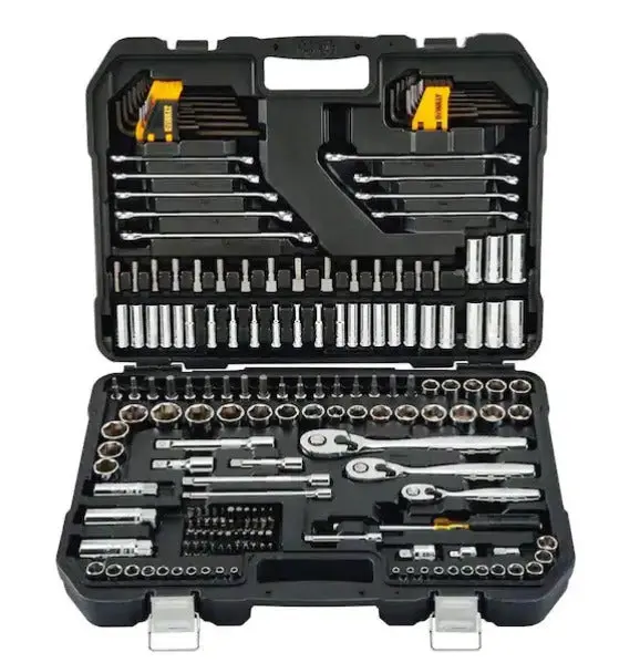 Drive Polished Chrome 200-Piece Mechanics Tool Set with Ratcheting Wrenches