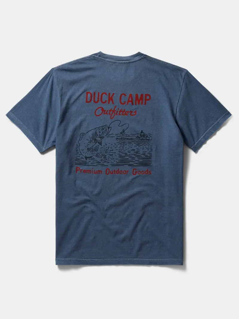 Duck Camp Dark Denim Fish On T-Shirt for Men