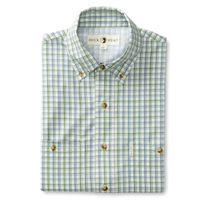 Duck Head Dickson Plaid Performance Fishing Shirt – Men’s