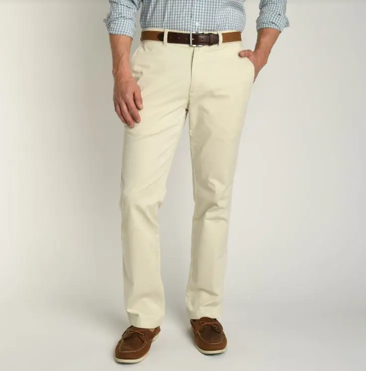 Duck Head Men’s Classic Gold School Chinos – Stone Washed Stretch Cotton Pants