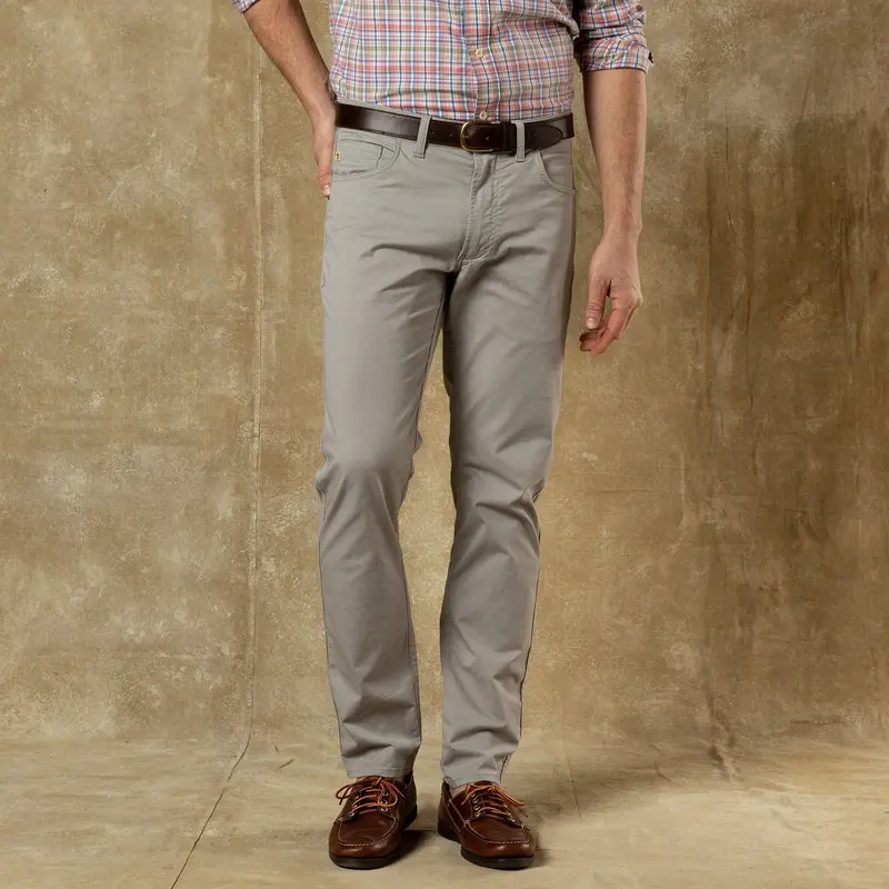 Duck Head Shoreline Five-Pocket Chino Pants for Men – Dove Grey
