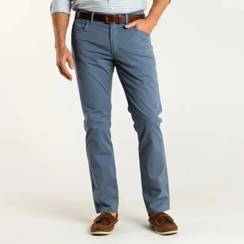 Duck Head Shoreline Men’s Stone Blue 5-Pocket Performance Pants