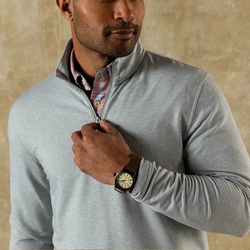 Duck Head Summerford 1/4-Zip Performance Top for Men – Ultimate Grey Heather