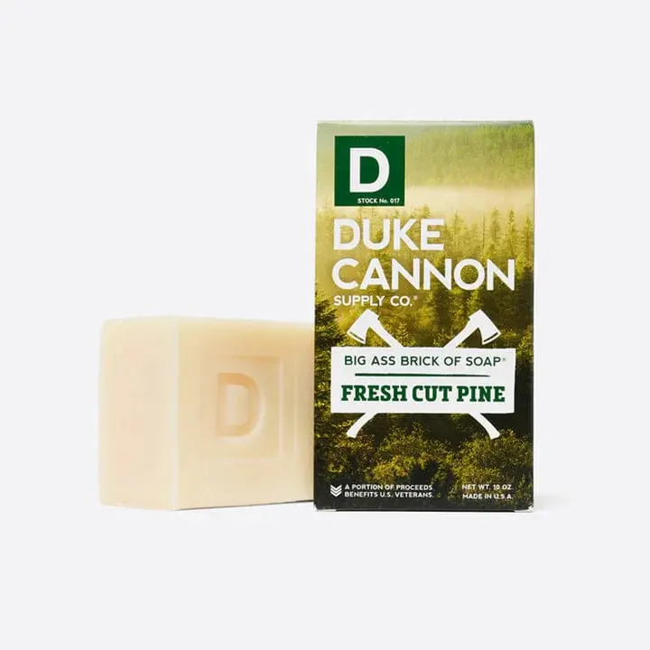 Duke Cannon Fresh Cut Pine Big A** Brick of Soap for Men
