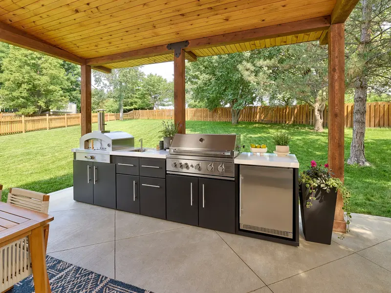 Emory 12-Foot Modular Outdoor Kitchen Island with Grill & Pizza Oven