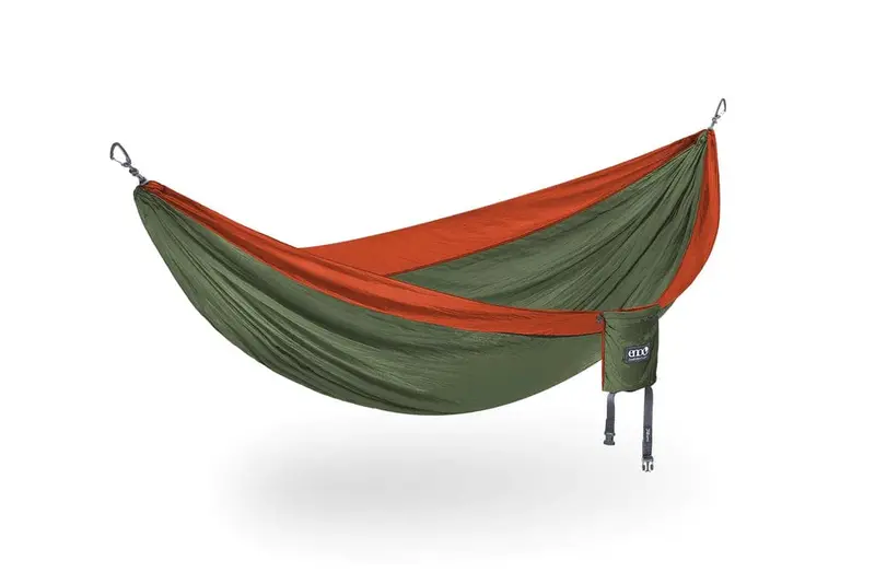ENO DoubleNest Hammock – Dual-Person Portable Hammock in Olive and Orange