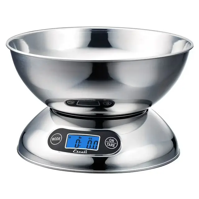 Escali Rondo Digital Kitchen Scale – Stainless Steel Precision Weighing Scale (R115 Model)