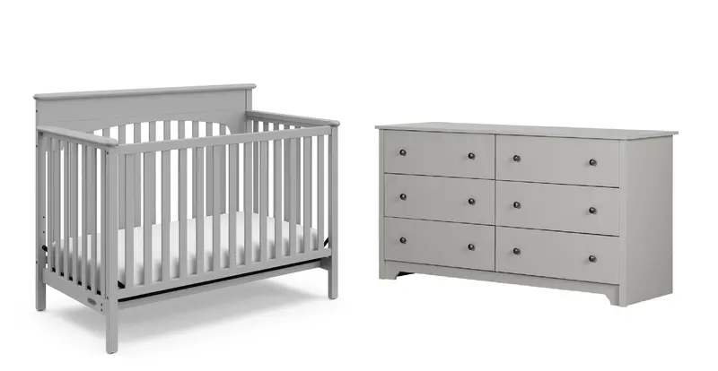 Eva 2-Piece Nursery Set in Light Grey
