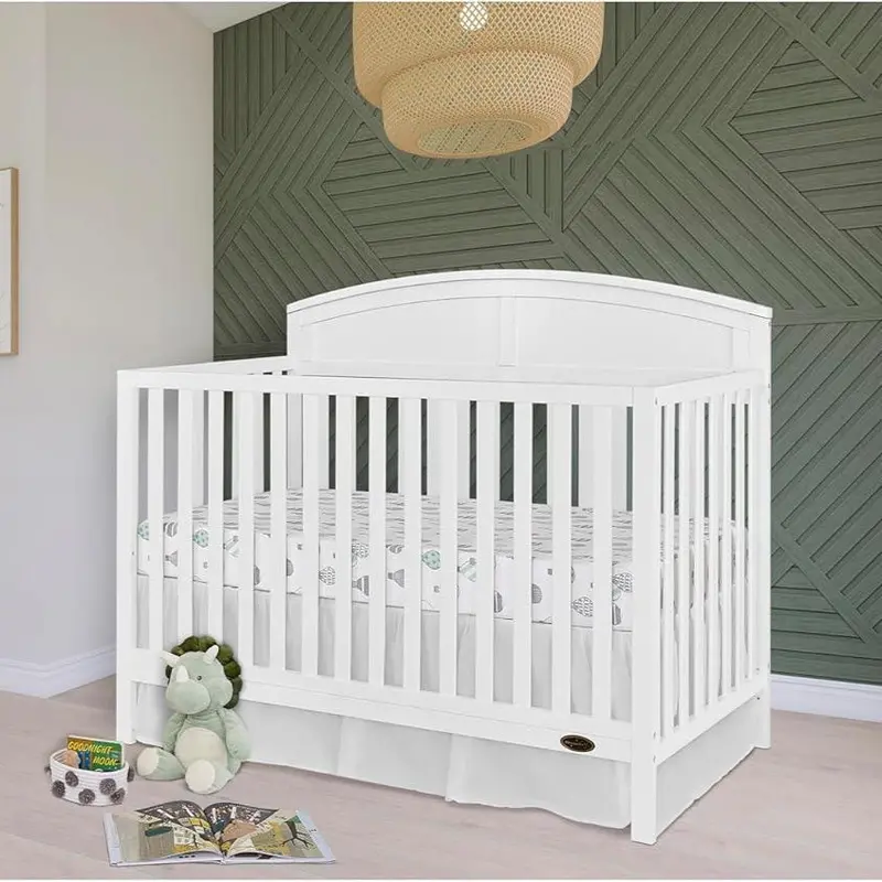 Everly 5-in-1 Convertible Crib – White Finish