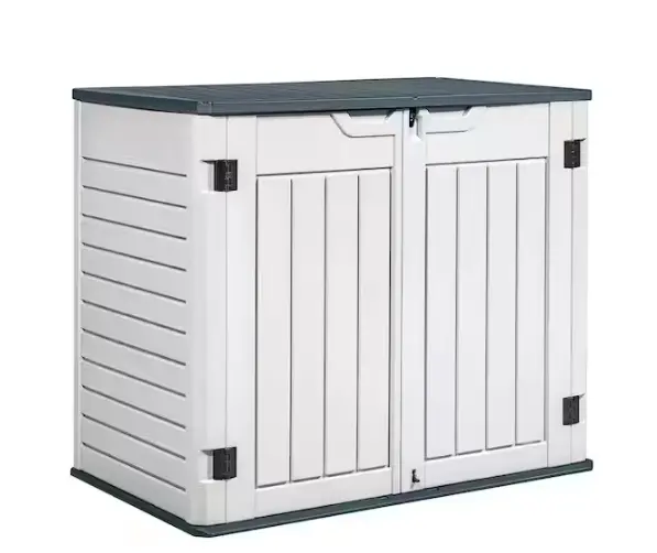 Extra-Capacity Horizontal Resin Storage Box – 205-Gallon Deck Organizer for Outdoor Use