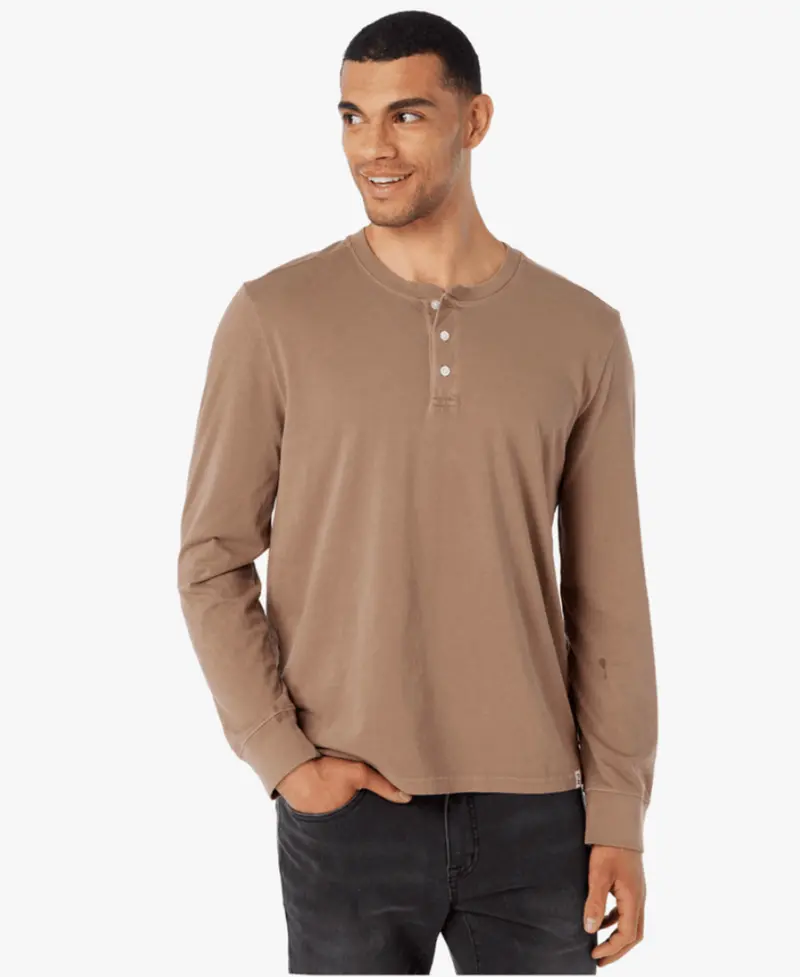 Fair Harbor Saltaire Men’s Henley Top in Oak