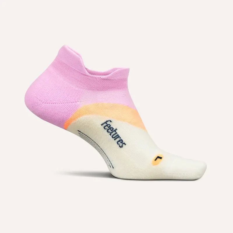 Feetures Women’s Elite Light Cushion No-Show Socks – Pink Citrus