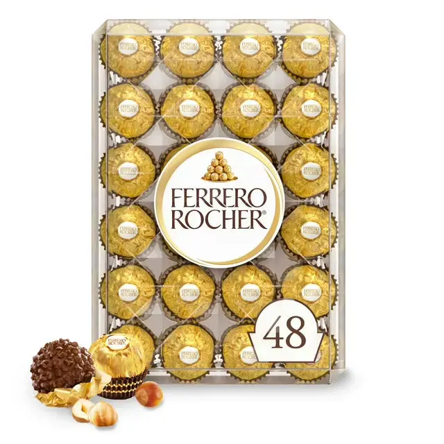 Ferrero Rocher Premium Hazelnut-Chocolate Truffles – 48-Piece Assortment