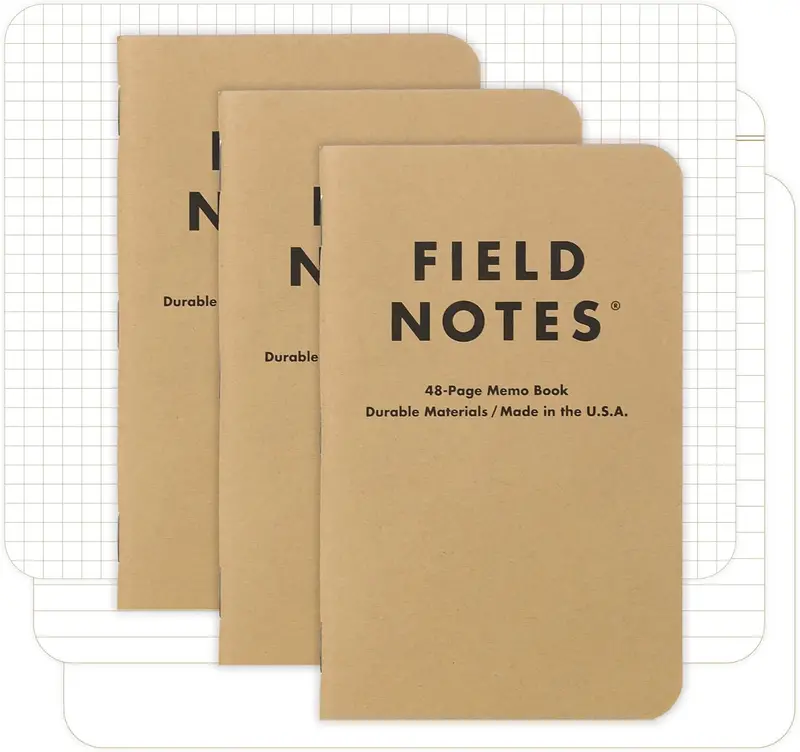 Field Notes Original Kraft Notebook – Ruled 3-Pack, Classic Brown Paper