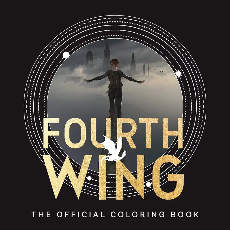 Fourth Wing Official Coloring Book – Fantasy-Themed Paperback Art Book