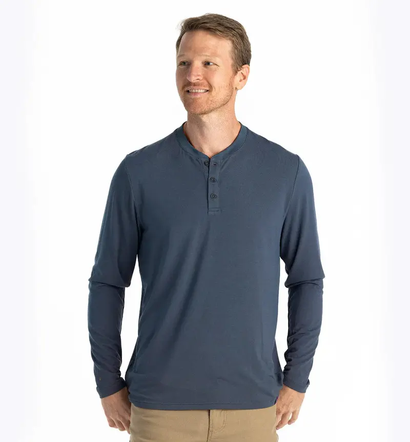 Free Fly Bamboo Flex Long-Sleeve Henley Shirt for Men